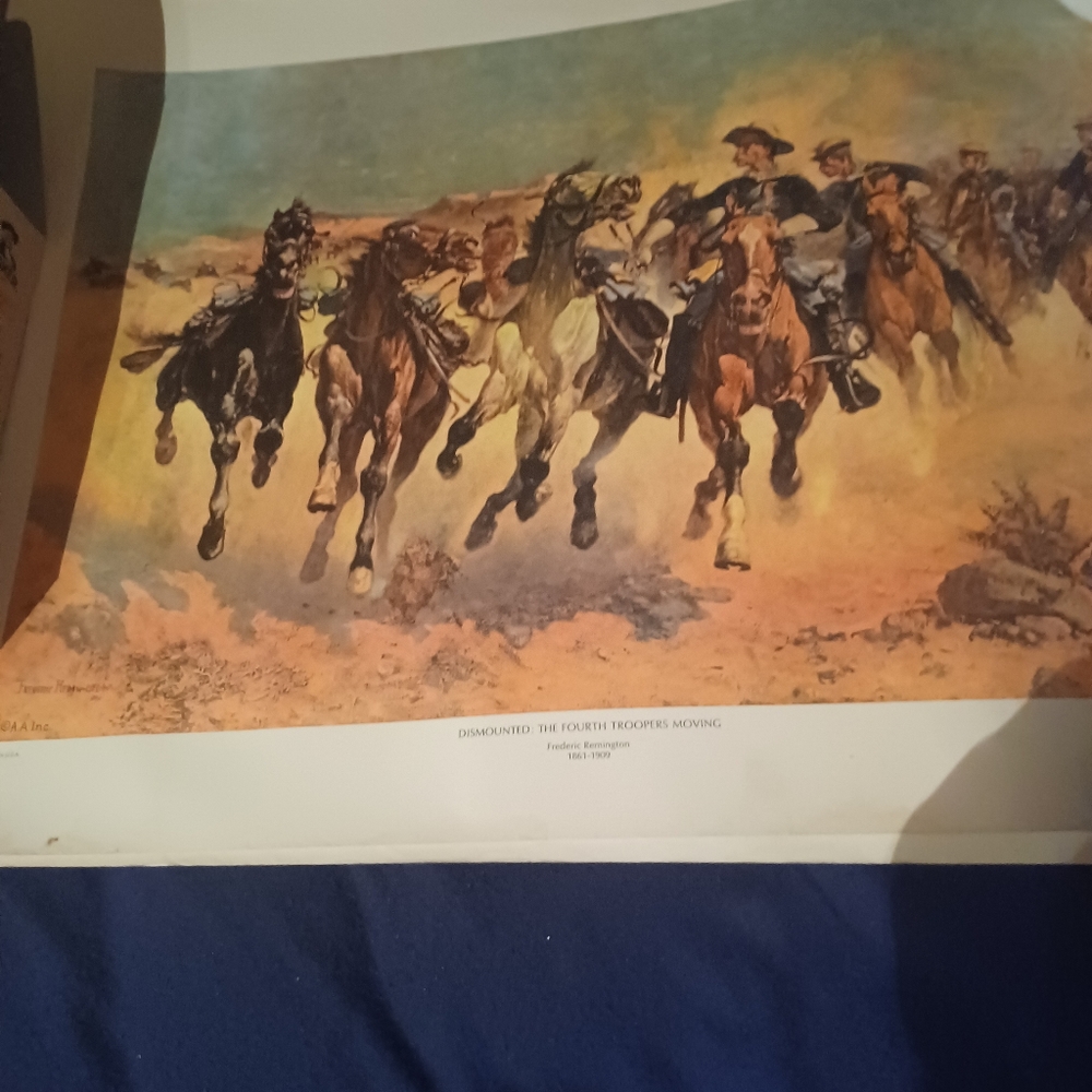 4 Remington prints that are rolled up $40 a piece